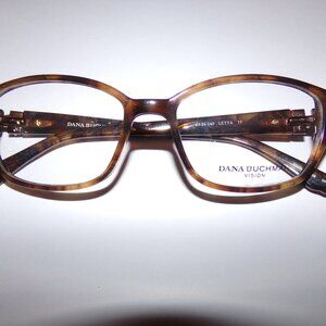 LETTA Eyeglass Frames DANA BUCHMAN Toffee Size 53 NWOT